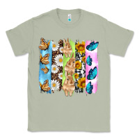 Matcha easter bunny butterfly daisy and sunflower with cowhide and  leopard b Classic Tee - Artiststas
