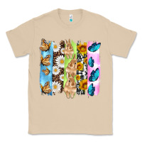 Mushroom easter bunny butterfly daisy and sunflower with cowhide and  leopard b Classic Tee - Artiststas