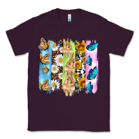 Plum easter bunny butterfly daisy and sunflower with cowhide and  leopard b Classic Tee - Artiststas