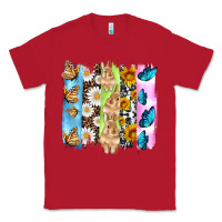 Red easter bunny butterfly daisy and sunflower with cowhide and  leopard b Classic Tee - Artiststas
