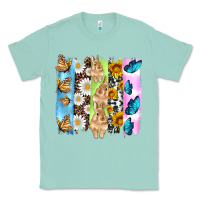 Seafoam easter bunny butterfly daisy and sunflower with cowhide and  leopard b Classic Tee - Artiststas