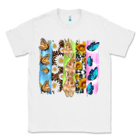 White easter bunny butterfly daisy and sunflower with cowhide and  leopard b Classic Tee - Artiststas