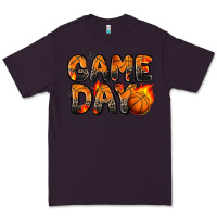 Plum game day basketball leopard Premium Tee - Zillion Design Studio