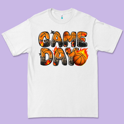 Game Day Basketball Leopard Premium Tee Designed By Zillion Design Studio