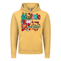 Vintage Mustard wine is my valentine olivia Vintage Hoodie - OliviaCreatesArt