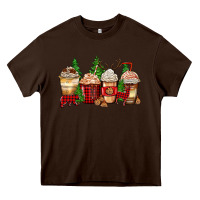 Chocolate Brown lumberjack coffee cups Heavy Core Tee - Zillion Design Studio