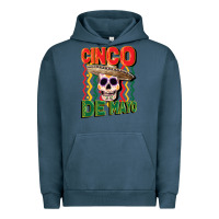 Pigment Midnight Navy cinco de mayo with skull Urban Hoodie - CowGirlArtShop