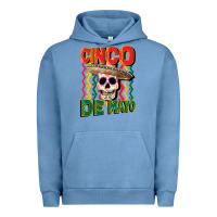 Pigment Pebble Blue cinco de mayo with skull Urban Hoodie - CowGirlArtShop