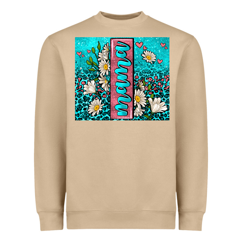 Turquoise Leopard Mama Heavyweight Sweatshirt by AdoDesignShop | Teevron