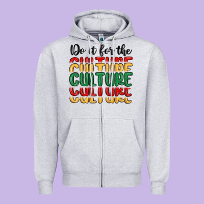 Do It For The Culture Zipper Hoodie Designed By Maliassmallbusiness