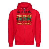Red do it for the culture Zipper Hoodie - MaliasSmallBusiness