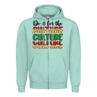 Seafoam do it for the culture Zipper Hoodie - MaliasSmallBusiness