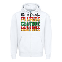 White do it for the culture Zipper Hoodie - MaliasSmallBusiness