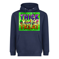 Navy thick and a treat Heavyweight Hoodie - BundleAndBundleShop