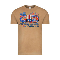 With God All Things Are Possible Usa Vintage Tee | Teevron