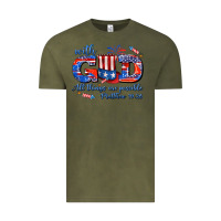 Vintage Olive with god all things are possible usa Vintage Tee - AdoDesignShop