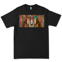 Black Horses with serape and leopard Premium Tee - RanaPortraitStore