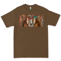 Cacao Horses with serape and leopard Premium Tee - RanaPortraitStore