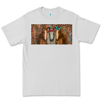 Dove Grey Horses with serape and leopard Premium Tee - RanaPortraitStore