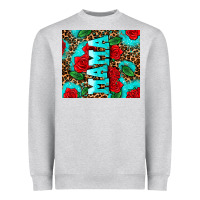 Heather Grey rose leopard mama Heavyweight Sweatshirt - AdoDesignShop