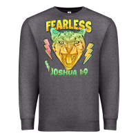 Charcoal Heather fearless joshua 1 9 cheetah Premium Sweatshirt - LillyAllenDesigns