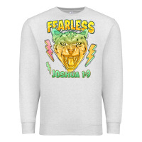 Oatmeal Heather fearless joshua 1 9 cheetah Premium Sweatshirt - LillyAllenDesigns