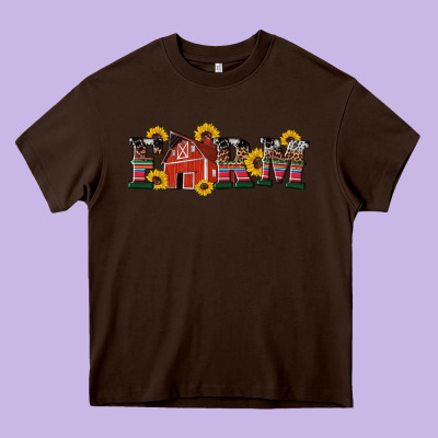 Western Farm Heavy Core Tee Designed By Artiststas