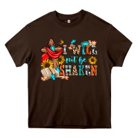 Chocolate Brown i will not be shaken Heavy Core Tee - Zillion Design Studio