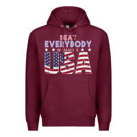 Burgundy Usa Beat Everybody Premium Hoodie - Bettercallsaul