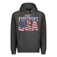 Charcoal Heather Usa Beat Everybody Premium Hoodie - Bettercallsaul