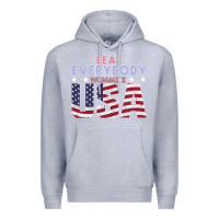 Heather Grey Usa Beat Everybody Premium Hoodie - Bettercallsaul