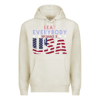Oatmeal Heather Usa Beat Everybody Premium Hoodie - Bettercallsaul