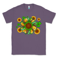 Lavender st patricks sunflowers with shamrock and glitters with leopard Classic Tee - Artiststas