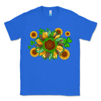 True Royal st patricks sunflowers with shamrock and glitters with leopard Classic Tee - Artiststas