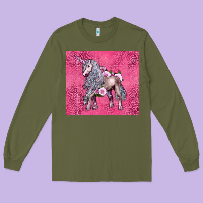 Unicorn Long Sleeve Tee Designed By Lillyallendesigns