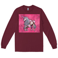 Burgundy unicorn Long Sleeve Tee - LillyAllenDesigns