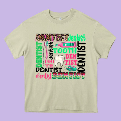 Dentist Tooth Heavy Core Tee Designed By Texasbilliewilder