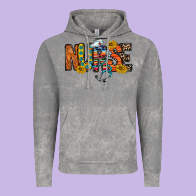 Nurse Western Vintage Hoodie Designed By Racoondesign