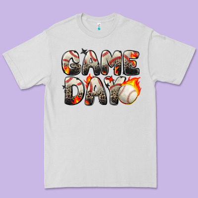 Game Day Baseball Leopard Premium Tee Designed By Zillion Design Studio