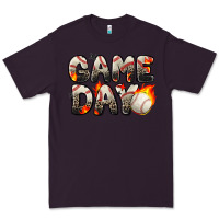 Plum game day baseball leopard Premium Tee - Zillion Design Studio