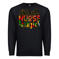 Black black nurse magic Premium Sweatshirt - LillyAllenDesigns
