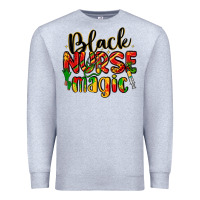 Heather Grey black nurse magic Premium Sweatshirt - LillyAllenDesigns