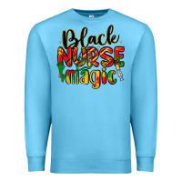 Ocean Blue black nurse magic Premium Sweatshirt - LillyAllenDesigns