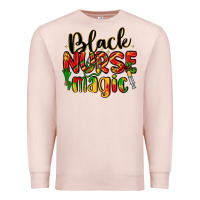 Pale Pink black nurse magic Premium Sweatshirt - LillyAllenDesigns