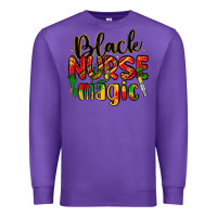 Purple black nurse magic Premium Sweatshirt - LillyAllenDesigns