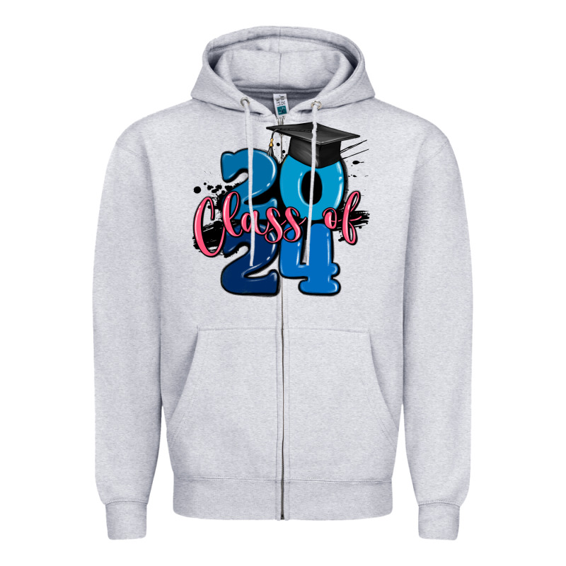 Class Of 2024 Zipper Hoodie by MaliasSmallBusiness | Teevron