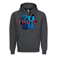 Smoke class of 2024 Zipper Hoodie - MaliasSmallBusiness