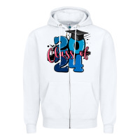 White class of 2024 Zipper Hoodie - MaliasSmallBusiness