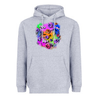 Heather Grey halloween candy patches 1 Heavyweight Hoodie - BundleAndBundleShop
