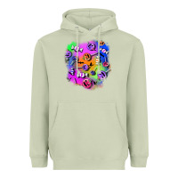 Matcha halloween candy patches 1 Heavyweight Hoodie - BundleAndBundleShop